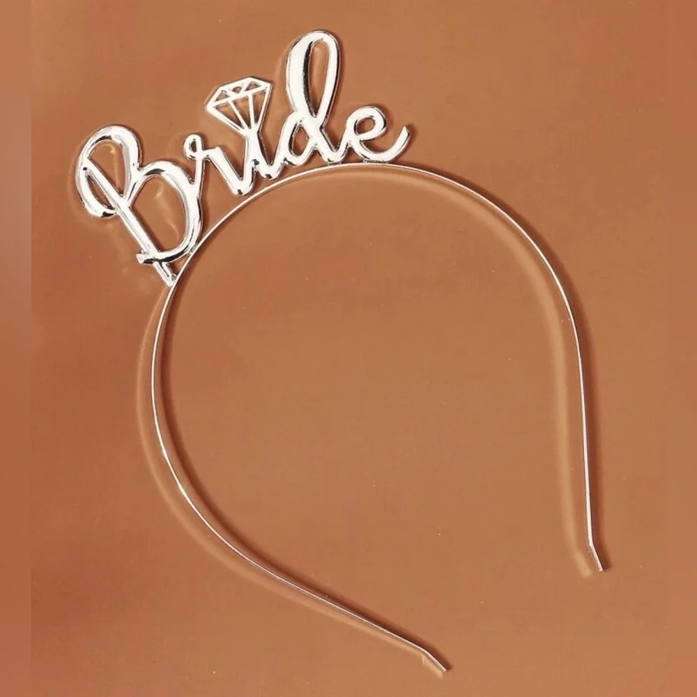 NIP Silver & Gold Bride Headband - Bridal Shower & Bachelorette Party Accessory